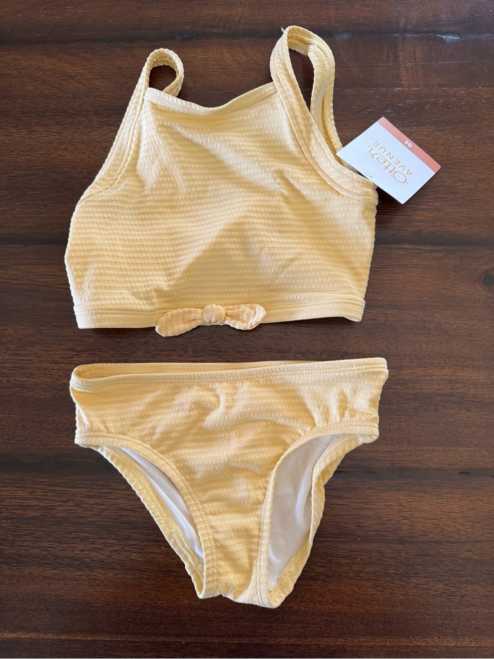 OshKosh B'gosh Pale Yellow Textured Two-Piece Swim Set